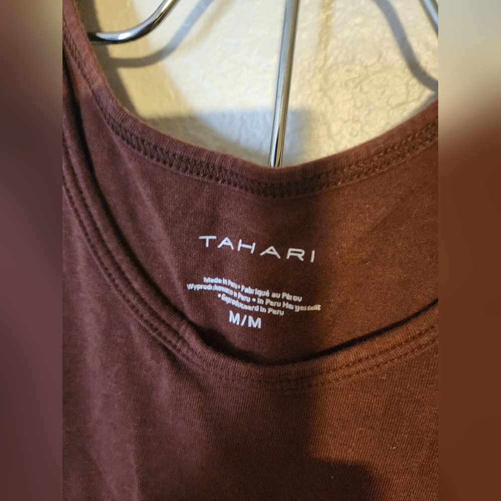 Bundle/Lot of Tahari Tops, Two Women's Medium Brown & Beige Tahari Tank Tops - Picture 4 of 8